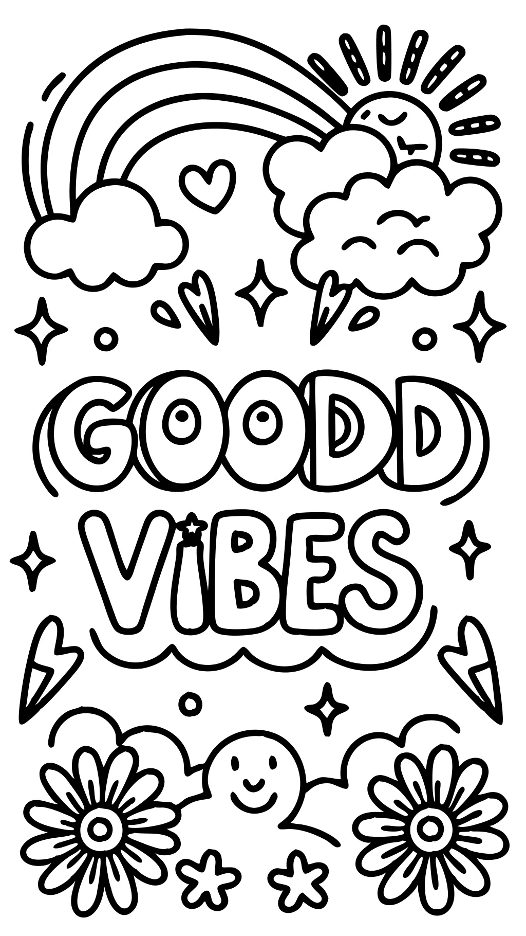 good vibes coloring pages